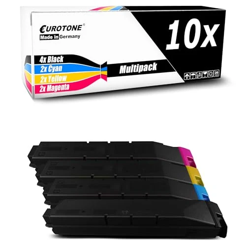10 cartucce toner Eurotone compatibili con Kyocera TK-8705 – Nero/Ciano/Magenta/Giallo – per 6550ci, 6551ci
