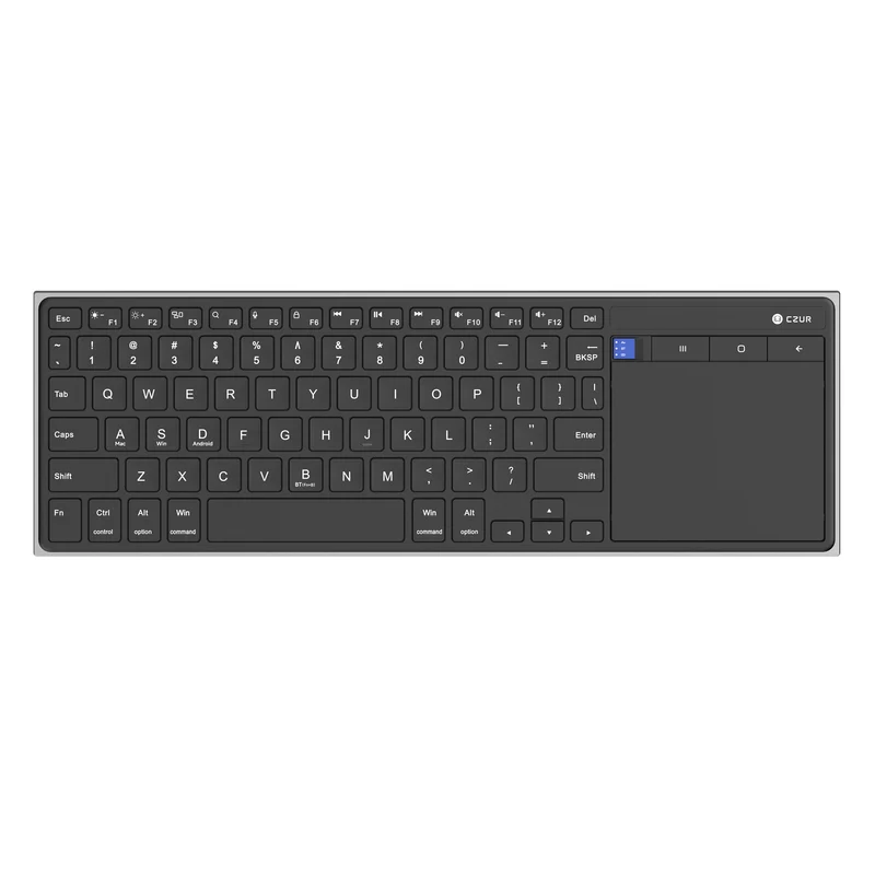 CZUR K5S Wireless Bluetooth Touchpad Keyboard - Ultra Slim, Rechargeable, Silent