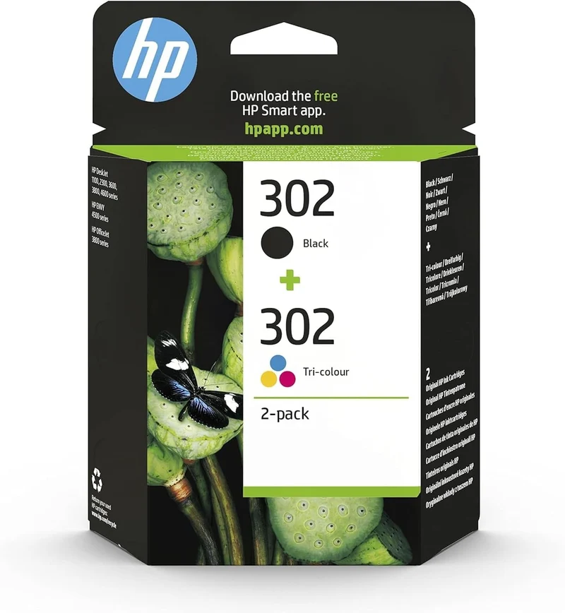 KIT CARTUCCIA HP 302 NERO E TRICROMIA