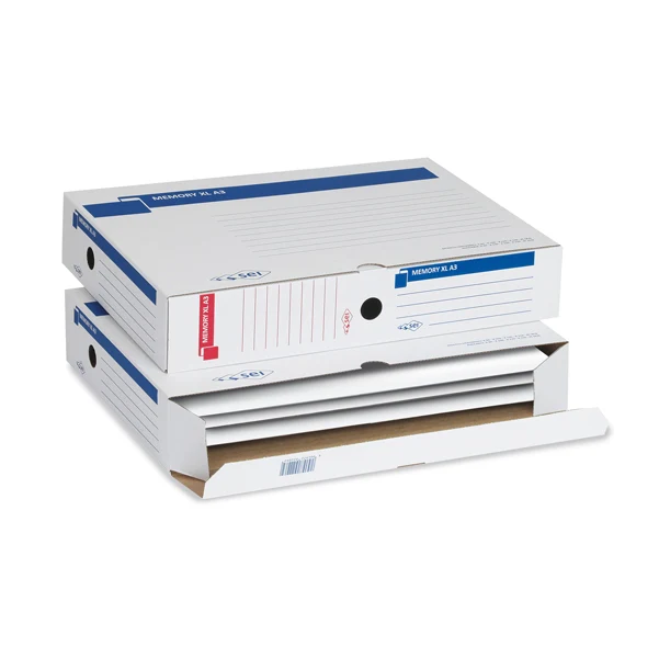 Scatola archivio Memory XL A3 - 30 x 42 cm - dorso 8 cm - bianco -Conf. 10 pezzi Sei Rota