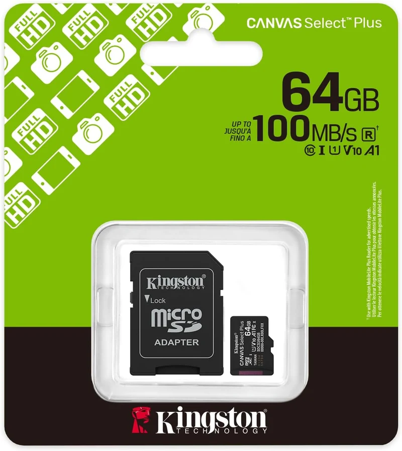 MicroSDXC 64GB Kingston Classe 10 SDCS3/64GB