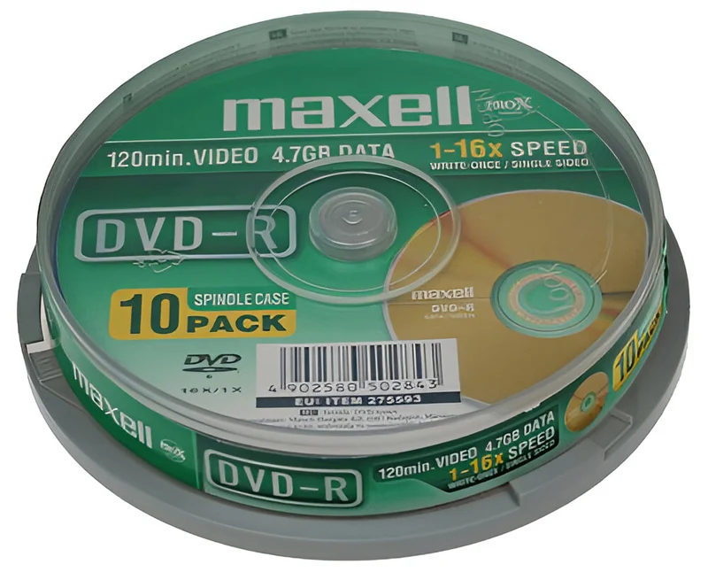 Maxell DVD-R 4.7GB X 10 PACK SPINDLE, 275593