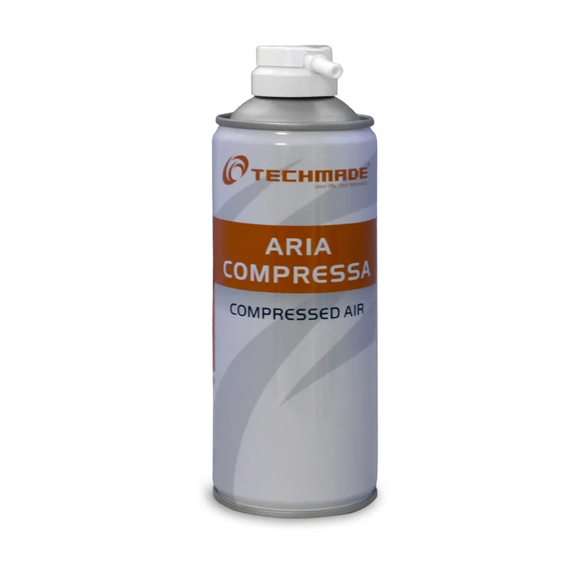 Bomboletta Aria compressa spray con cannuccia 400 ml