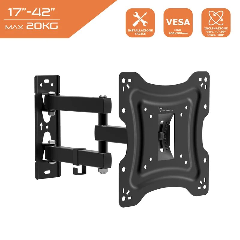 TECHMADE STAFFA TV DA MURO 17"- 42" TM-CT-LCD-T2203E