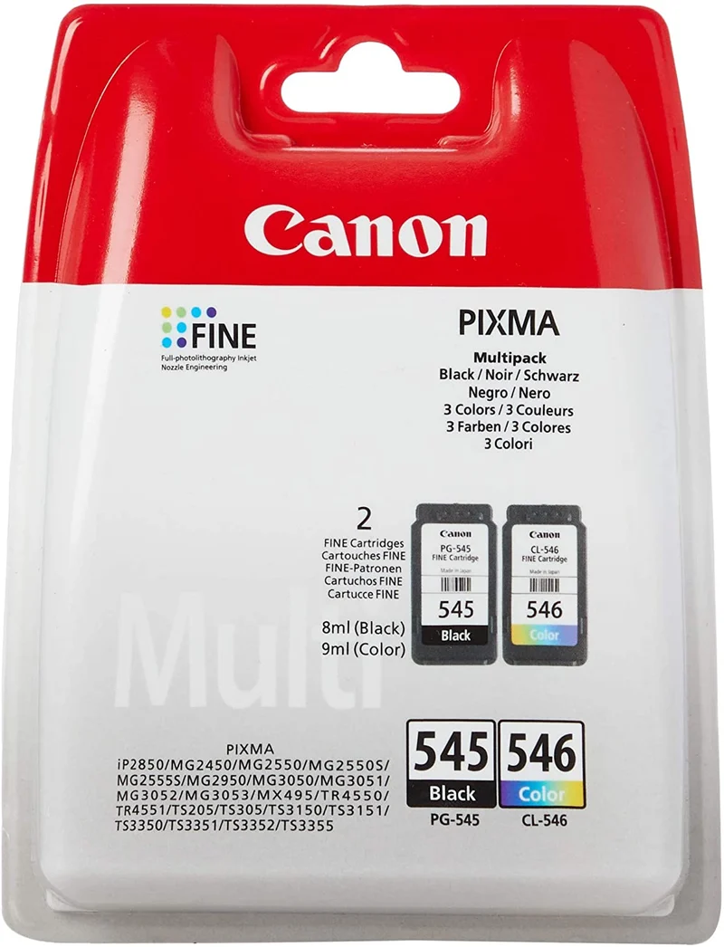 Kit Cartuccia Canon PG-545 Nero CL-546 Colore