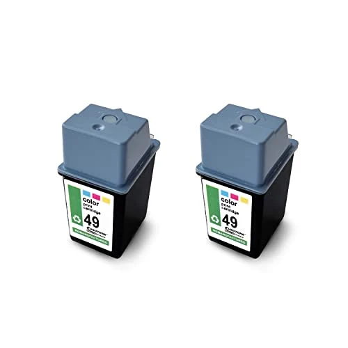 2 cartucce d'inchiostro Eurotone compatibili con HP 49XL – Multicolore – per 51649AE, 615C