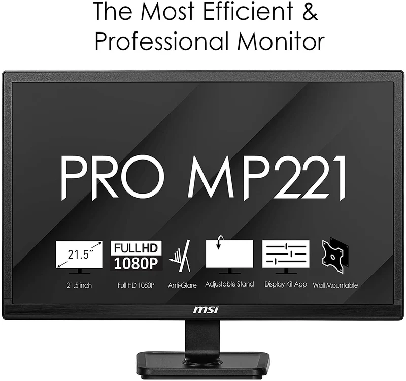 MONITOR 21,5" MSI PRO MP221 IPS FHD 5MS VGA/HDMI