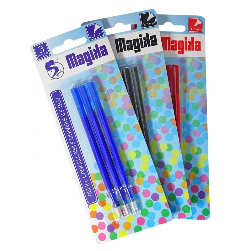RICARICA PER PENNA CANCELLABILE MAGIKA 3 PZ. PUNTA 0.7 MM SPIL - BLU