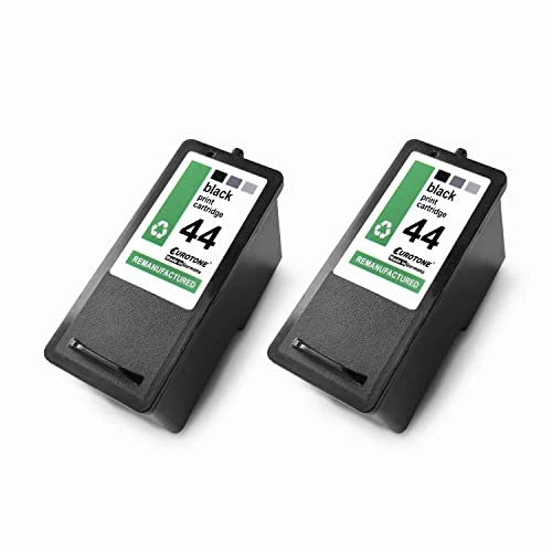 2 cartucce d'inchiostro Eurotone compatibili con Lexmark 44XL – Nero – per 18Y0144E