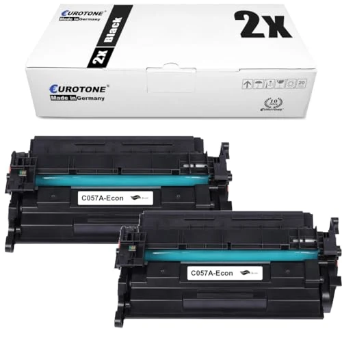 2 cartucce toner Eurotone compatibili con Canon CRG057H – Nero – per MF443dw, MF445dw