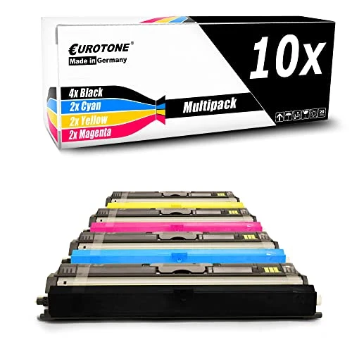10 cartucce toner Eurotone compatibili con Xerox 106R01466 – Nero/Ciano/Magenta/Giallo – per 6121MFP, 6121S