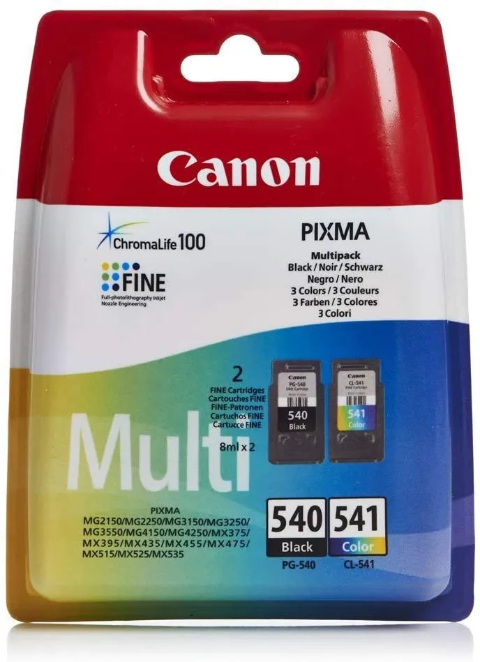 KIT Cartuccia Canon PG-540 Nero CL-541 Colore