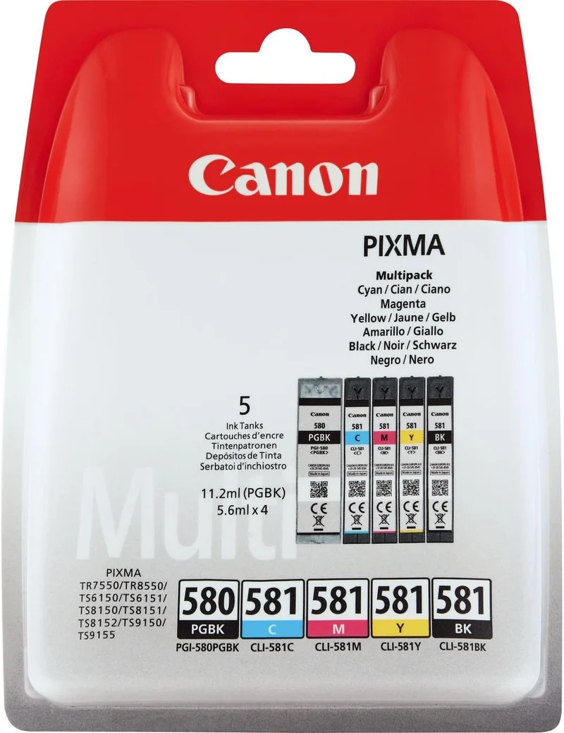 KODAK COMPAT CANON PGI-580XL Black, CLI-581 XL B,C,M,Y