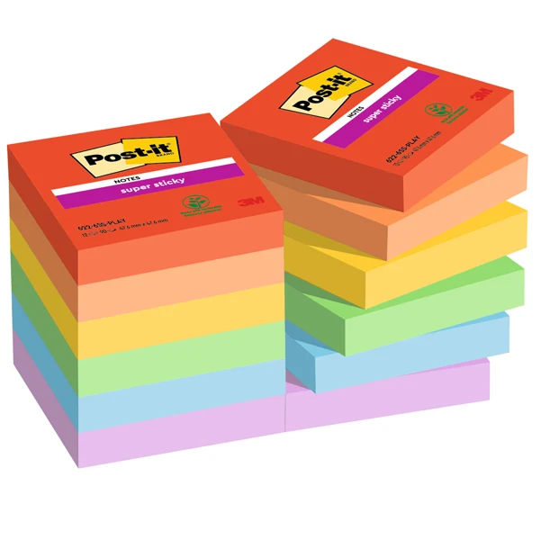 Post-it Super Sticky Playful 3 Formati – 3M