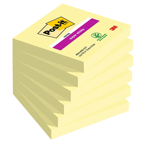 Post-it Super Sticky 76x76 mm Giallo conf. 6 blocchetti – 3M