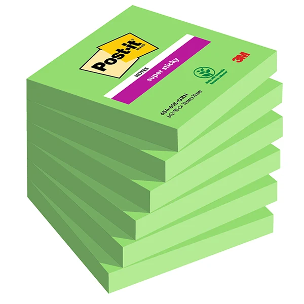 Post-it Super Sticky 76x76 mm Verde conf. 6 blocchetti – 3M