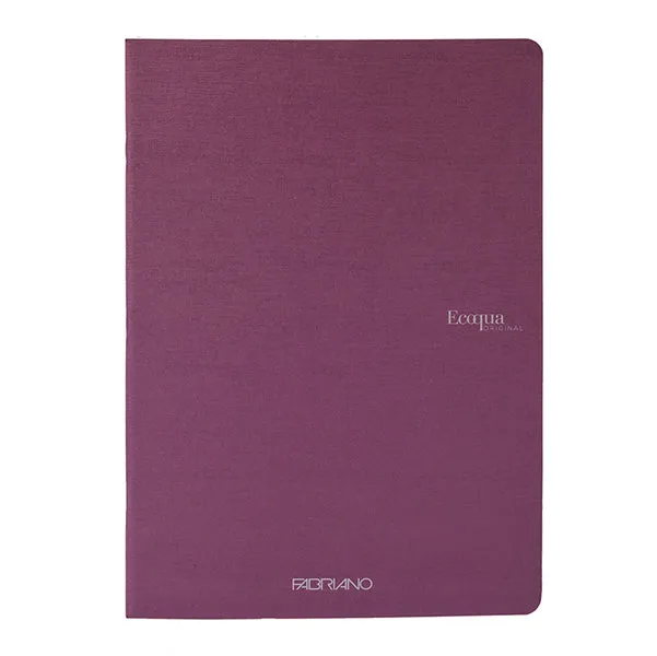 Quaderno A4 ecoqua original pm 5mm - 40 fogli - 90gr - vino - fabriano