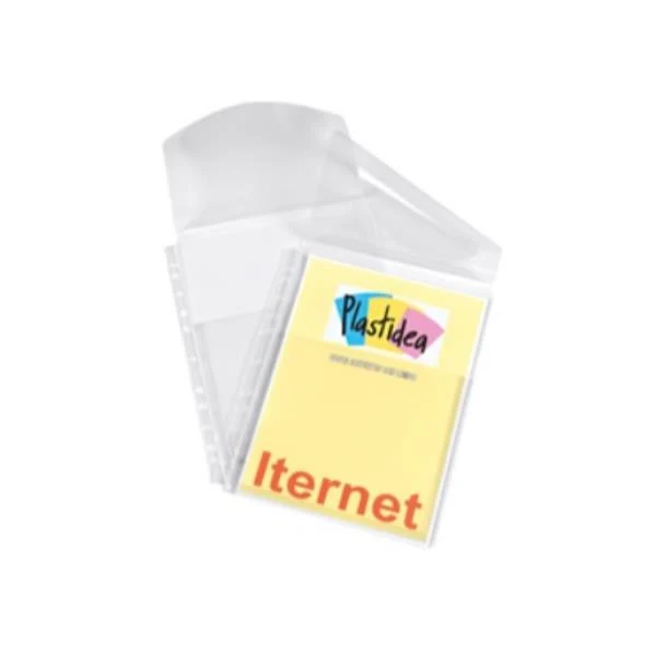 Buste Forate A4 PPL con Soffietto 3cm e Lembo di Chiusura Conf. 10 pz - Iternet