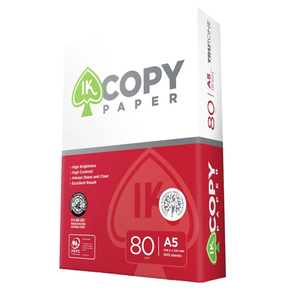 Carta A5 bianca per Stampante IK Copy 80gr – 10 Risme da 500 Fogli - PAPERFAST