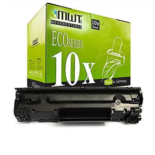 10 cartucce toner riutilizzabili compatibili con HP CB435A – Nere – per HP LaserJet P 1005, HP LaserJet P 1006