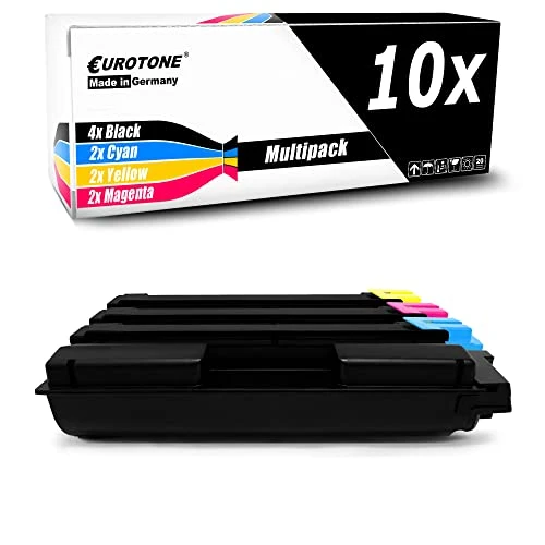 10 cartucce toner Eurotone compatibili con Kyocera TK-5270 – Nero/Ciano/Magenta/Giallo – per Kyocera ECOSYS M 6230 cidn, Kyocera ECOSYS M 6230 cidnt