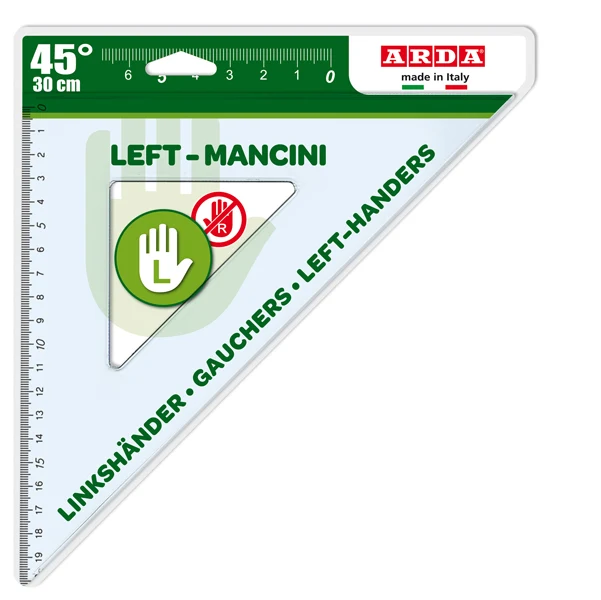 Squadra per mancini 45 gradi 30 cm Arda