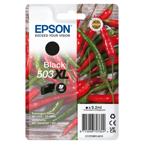Cartuccia Originale Epson Serie 503XL Alta Capacità – Nero (T09R1), Ciano (T09R2), Magenta (T09R3), Giallo (T09R4)