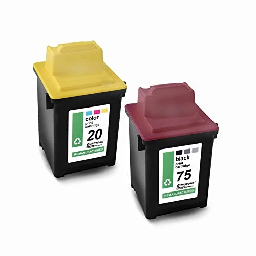 2 cartucce d'inchiostro Eurotone compatibili con Lexmark 20XL – Multicolore/Nero – per HP OfficeJet 6000, serie HP OfficeJet 6000
