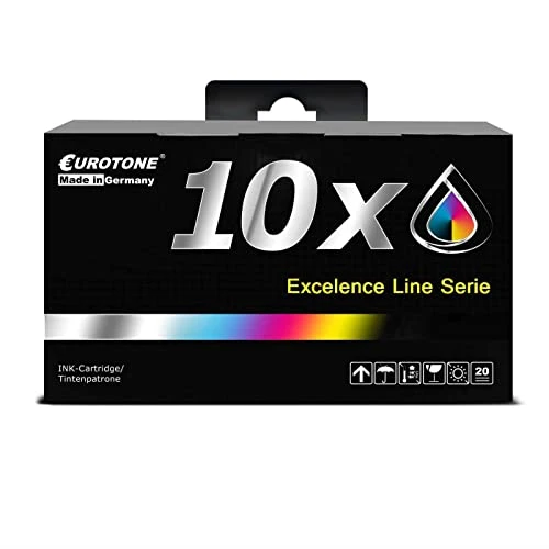 10 cartucce d'inchiostro Eurotone compatibili con Brother LC-3237 – Nero/Ciano/Magenta/Giallo – per Brother HL-J 6000 DW, Brother HL-J 6100 DW