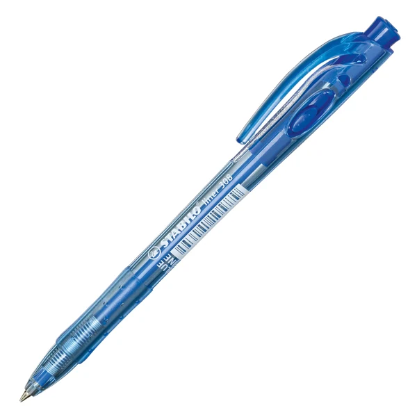 Penna Sfera Stabilo Liner 308 a Scatto – Punta 0,7 mm | Bio-Plastica 60% | 4 Colori | Conf. 12 pz