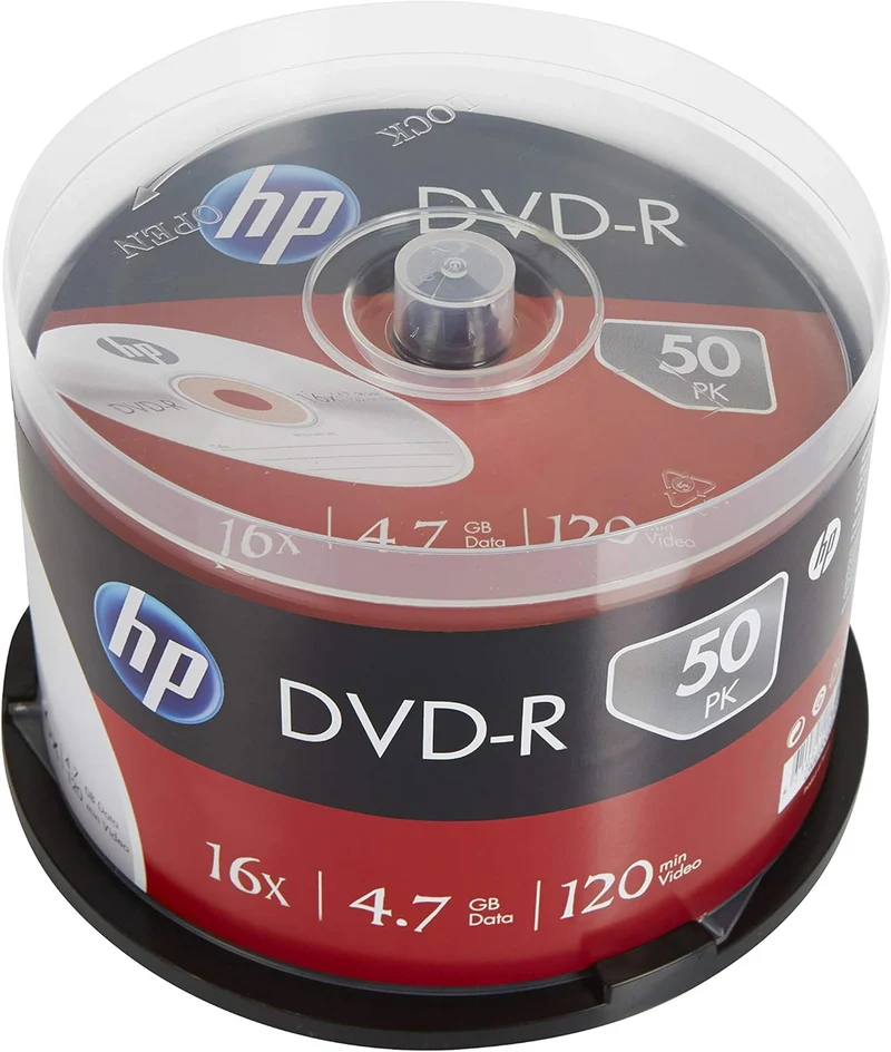 HP DVD-R 16X 50PK CAKE BOX HP 4.7GB