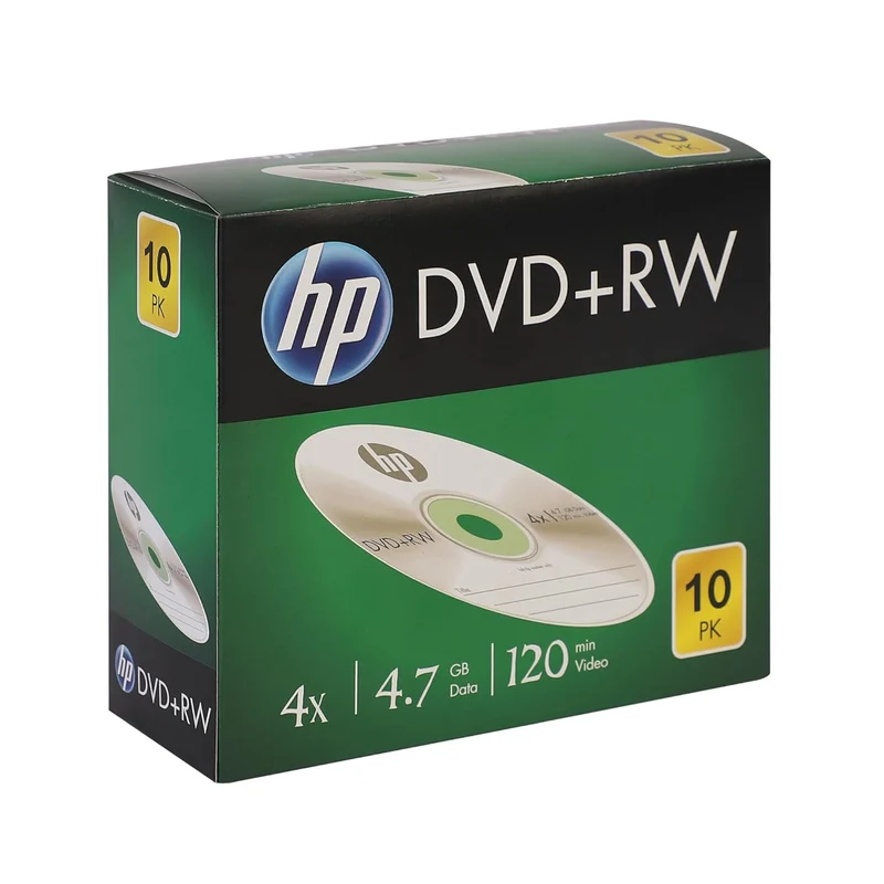 HP DVD+RW 4X 10Pk cake box 4.7GB DWE0014-3