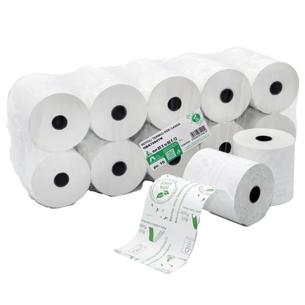 Rotolo Cassa Carta Termica Omologata 80x80 mm 55 g Conf. 10 pz | Rotolificio Pugliese