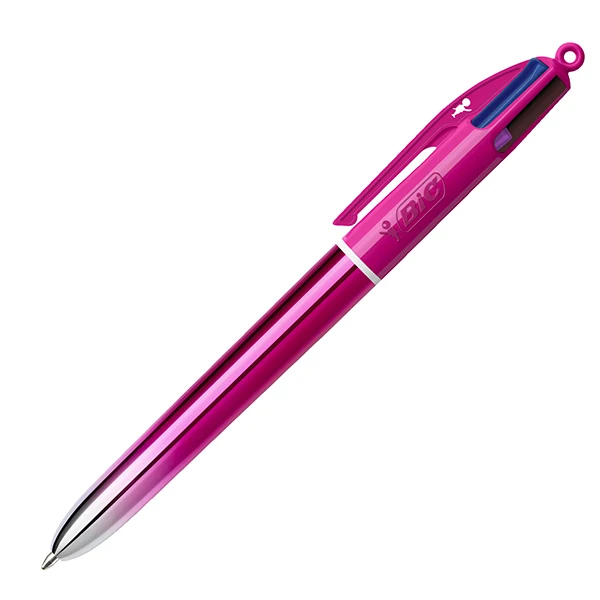 Penna a Sfera a Scatto 4 Colori Smooth 1,0 mm Fusto Rosa Conf. 12 Pezzi – Bic