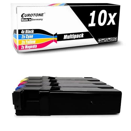 10 cartucce toner Eurotone compatibili con Dell 1320C – Nero/Ciano/Magenta/Giallo – per 1320cn