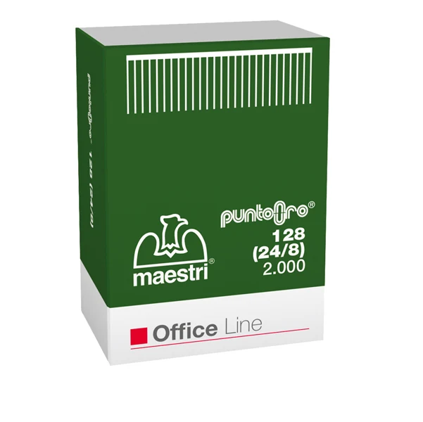 Punti 128 Oro 24/8 Finitura Dorata Lucida Conf. 10.000 pz Fascicoli Spessi | Romeo Maestri
