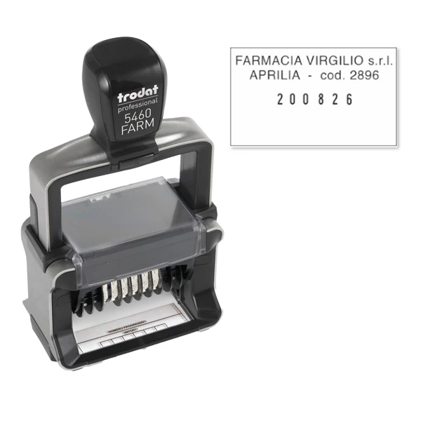 Datario Professional 5460 per Farmacia – Acciaio Inox, Inchiostro Indelebile - Trodat