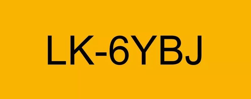 EPSON LK-6YBJ MATTE TAPE YELLOW/BLACK 24MM (8M)