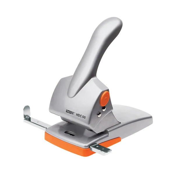Perforatore Rapid HDC65 2 Fori 65 Fogli Metallo Impugnatura Ergonomica Passo 80 mm