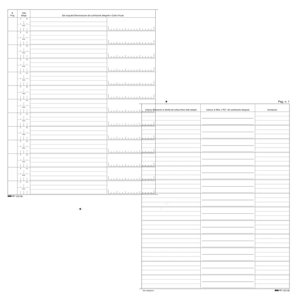 Registro Cronologico, 14 Pagine, 31x24,5 cm, Conf. 5 Pezzi - Edipro