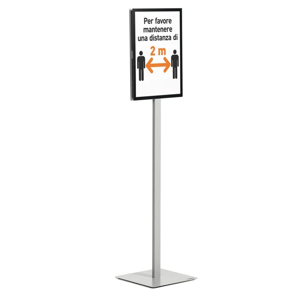 Espositore Info Stand Basic A3 da Pavimento Bifacciale Magnetico per Reception e Fiere - Durable