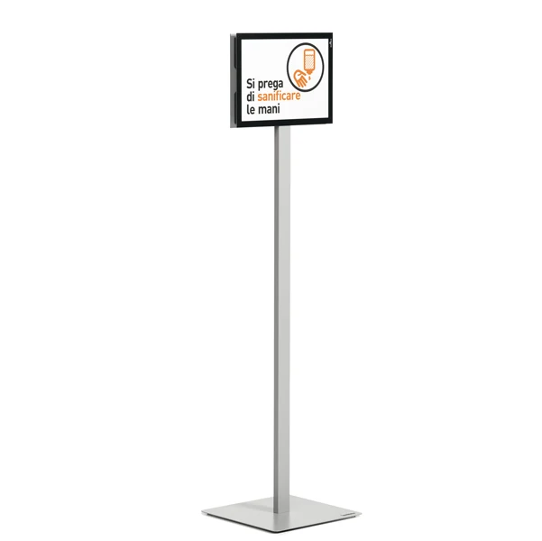 Espositore Info Stand Basic A4 da Pavimento Bifacciale Magnetico per Reception e Fiere - Durable
