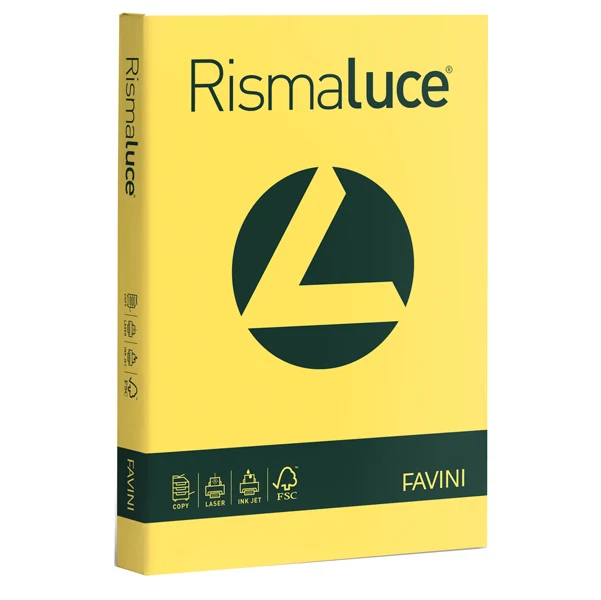 Carta Colorata Rismaluce Colori Forti A4 90 gr Risma 300 Fogli - Favini