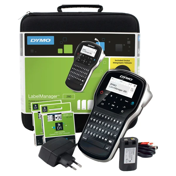 Etichettatrice LabelManager 280P Kit con Nastri D1 Ricaricabile USB PC Mac – DYMO