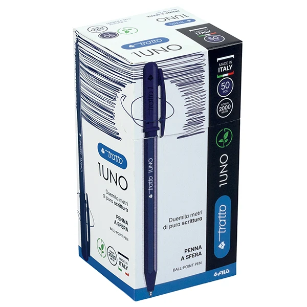 Penna Sfera Tratto Uno Green – Conf. 50 Pz., Blu, Nero o Rosso - Fila