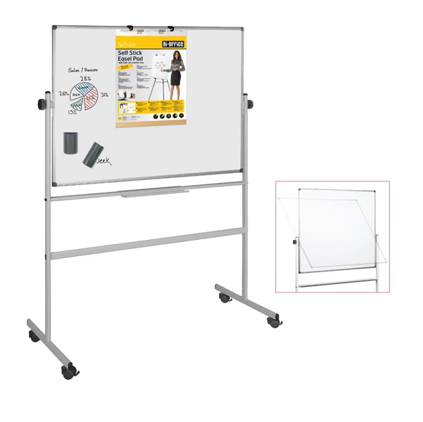Lavagna girevole magnetica bianca 90x120 Bi-Office