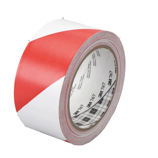 Nastro adesivo vinilico 767 5 cm x 33 mt per segnalazioni bianco/rosso Scotch