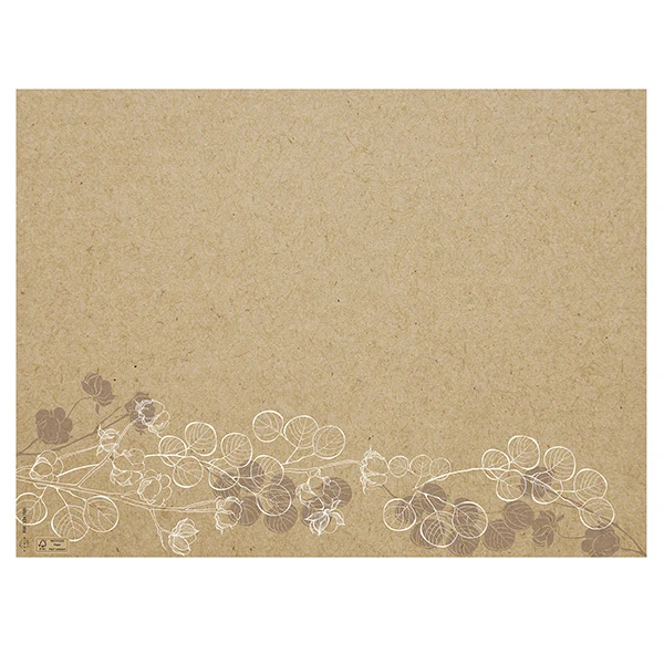Tovaglietta monouso Floral - 30 x 40 cm - carta avana - conf. 400 pezzi