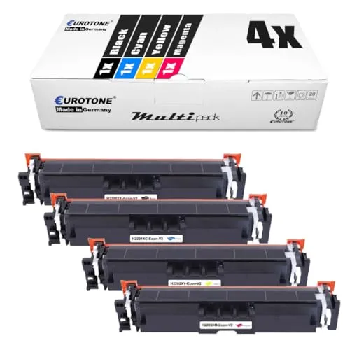 4 cartucce toner Eurotone compatibili con HP TN7600 – Nero/Ciano/Magenta/Giallo – per 4302dw, 4202dw