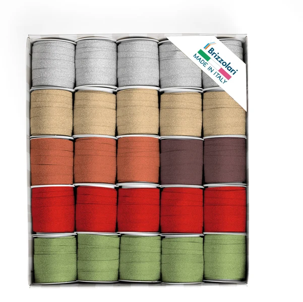 Rocche di Nastro – Glitty, 10 mm x 5 mt, Colori Assortiti, Cf. 25 Pz. | Brizzolari
